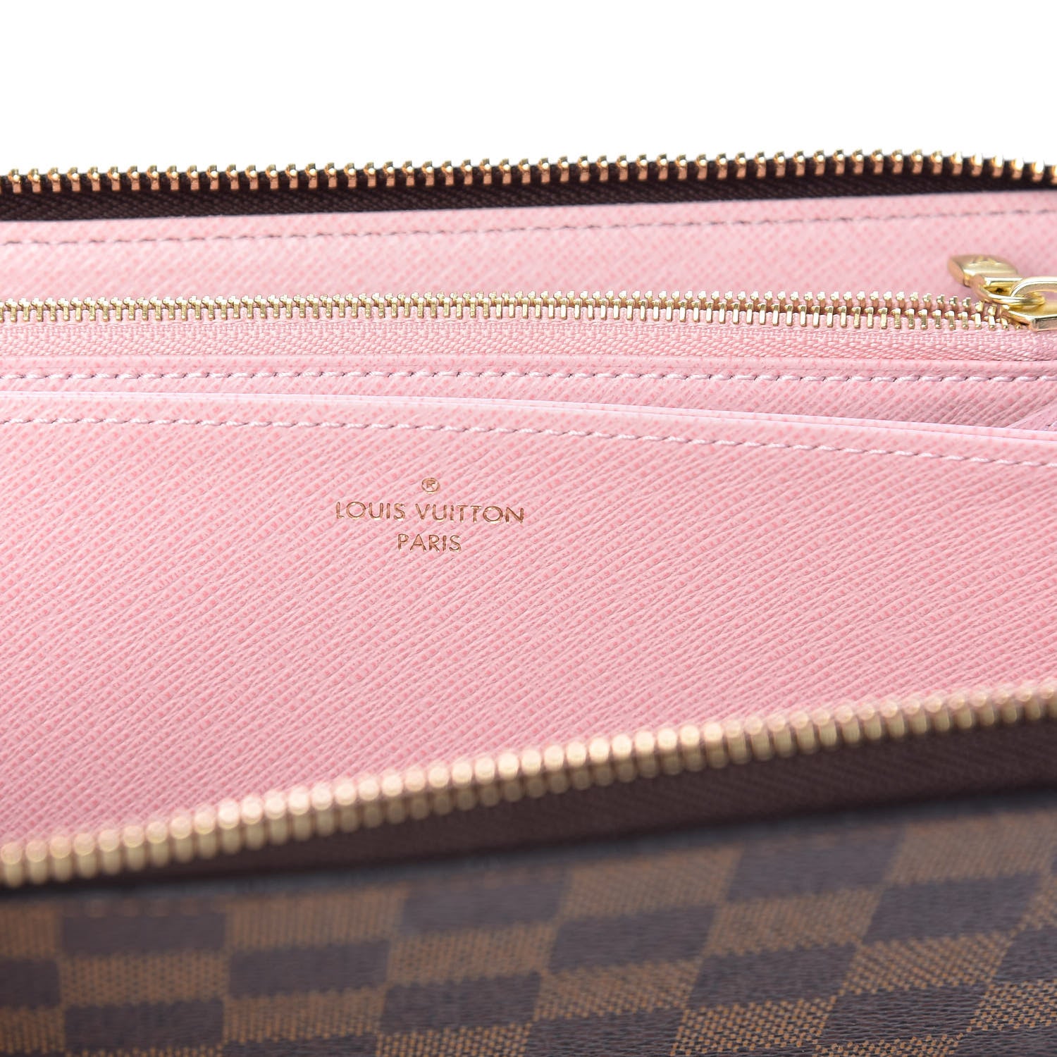 Louis Vuitton Damier Ebene Zippy Wallet Rose Ballerine 6 of 7