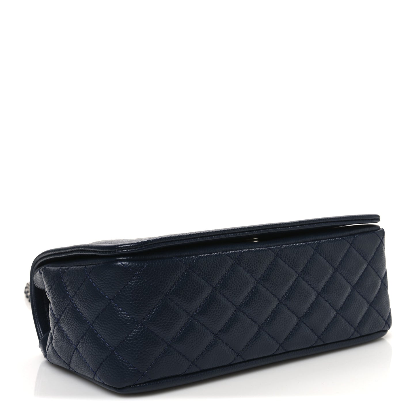 Caviar Medium Timeless CC Flap Navy Blue
