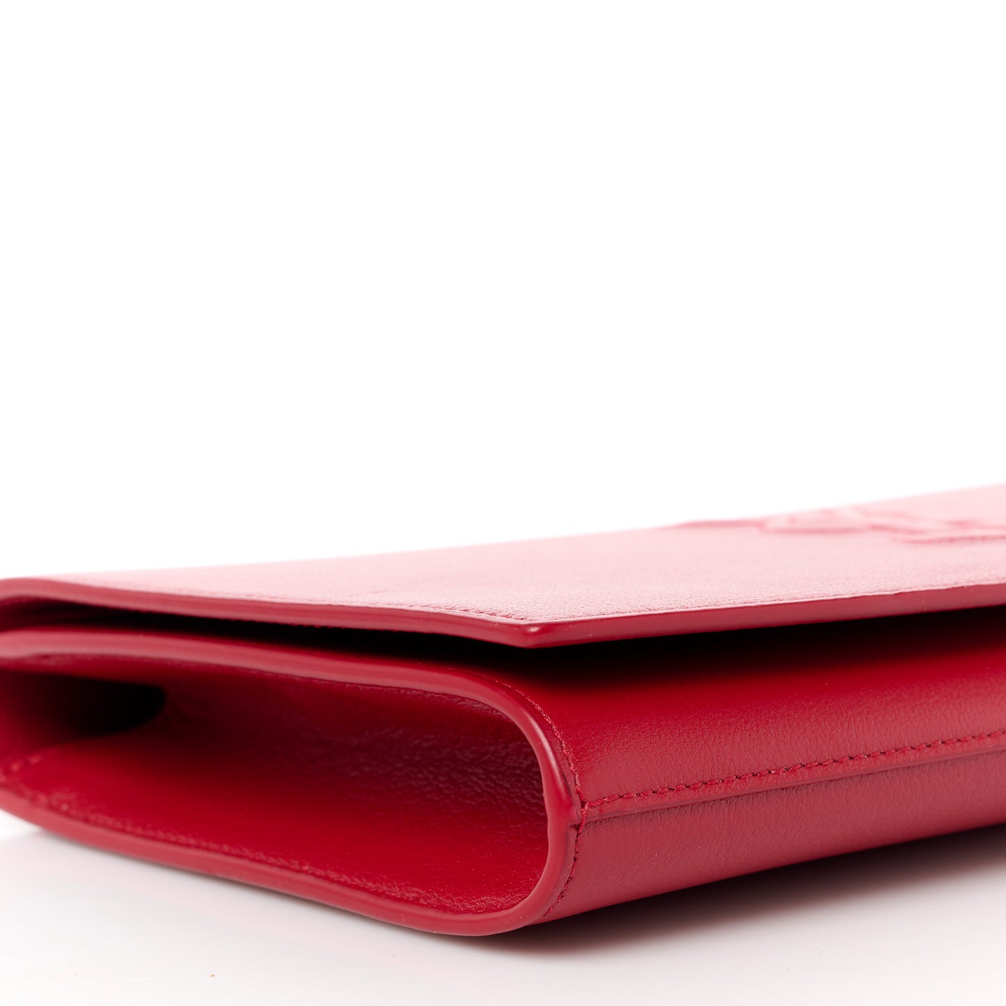 Calfskin Monogram Large Belle De Jour Clutch Red