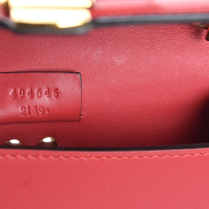 Gucci Calfskin Super Mini Sylvie Chain Shoulder Bag Hibiscus Red 7 of 8
