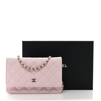 Chanel Caviar Quilted Wallet on Chain WOC Light Pink 12 of 12