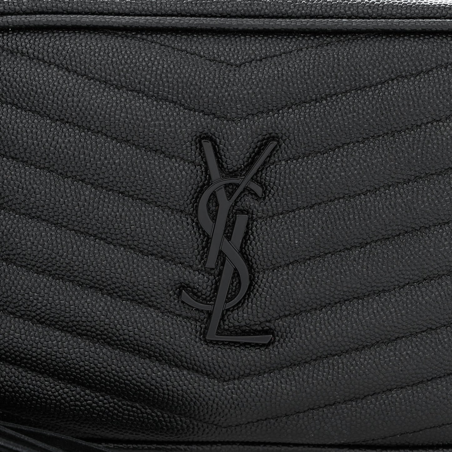 Grain De Poudre Matelasse Monogram Mini Lou Camera Bag Black