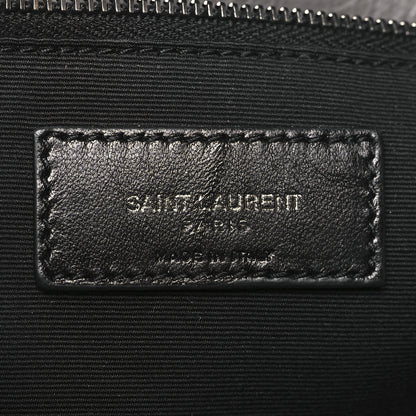 Saint Laurent Crinkled Calfskin Matelasse Monogram Large Niki Chain Satchel Fog 6 of 15