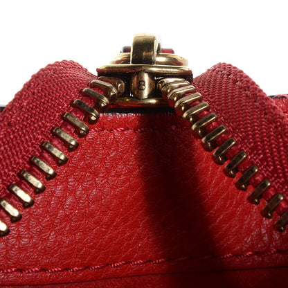 Celine Drummed Calfskin Mini Luggage Coquelicot 8 of 8