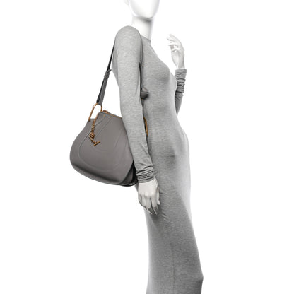 Chloe Grained Calfskin Small Hayley Hobo Cashmere Grey 2 of 12