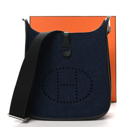 Hermes Swift Sangle Wooly Evelyne PM Bleu Nuit Black 11 of 11