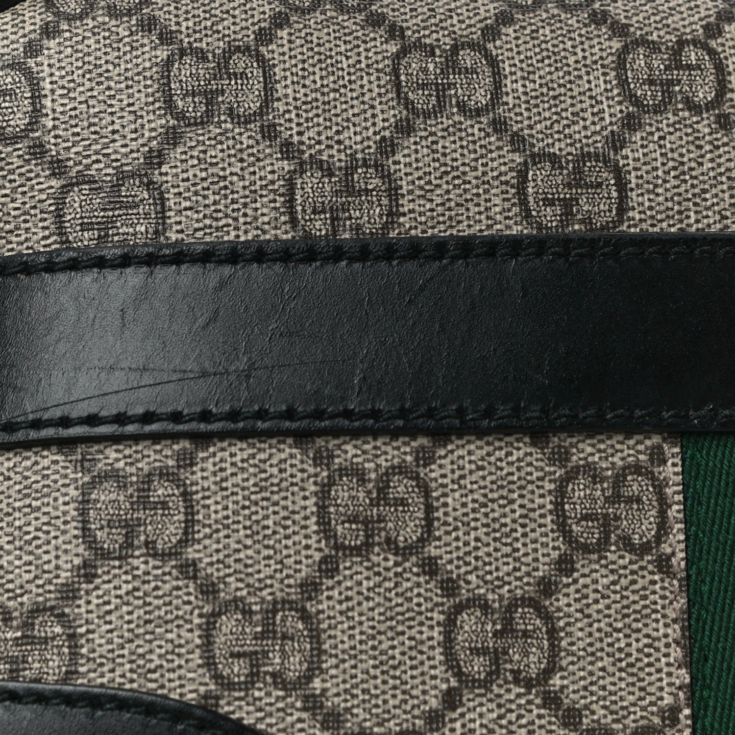 Gucci GG Supreme Monogram Web Medium Shoulder Bag Black 16 of 20