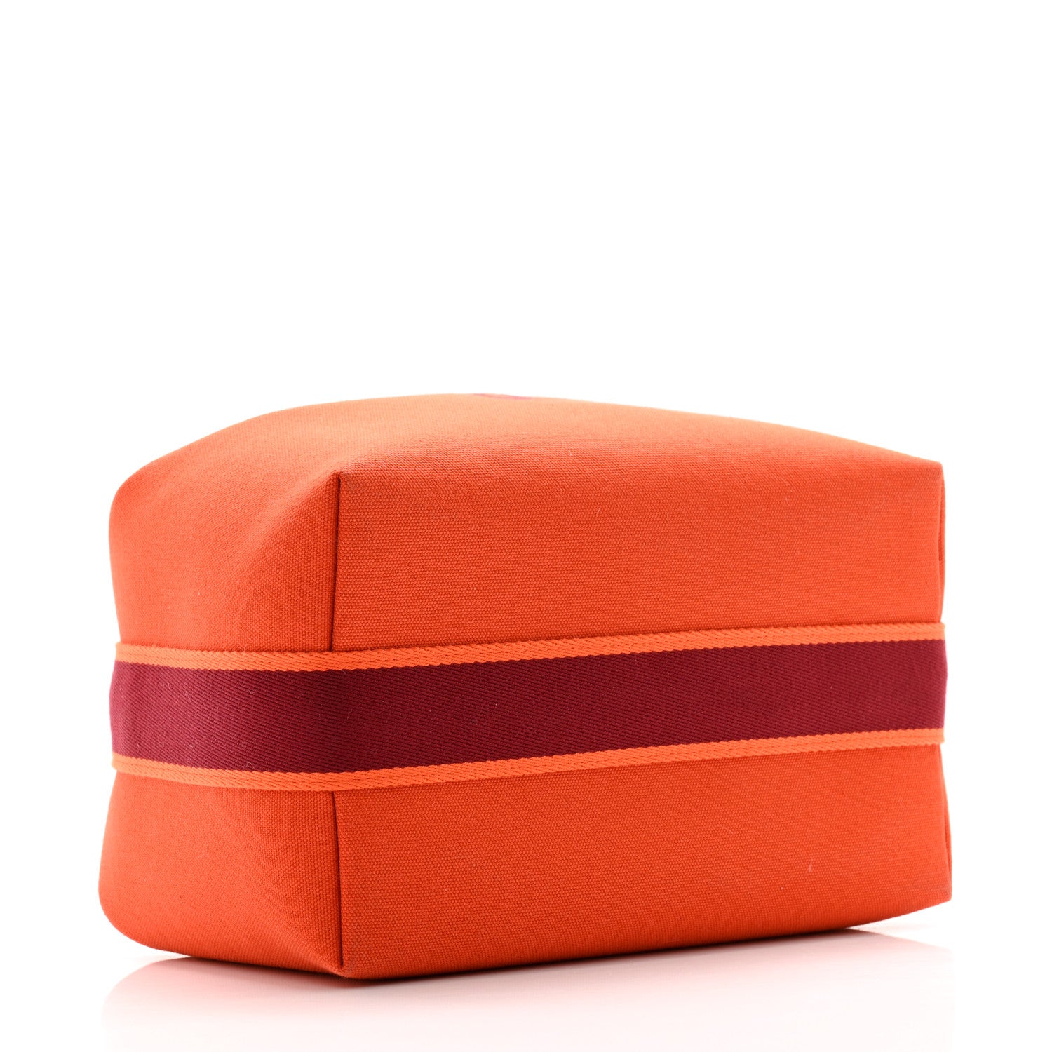 Hermes Canvas Large Bride-A-Brac Pouch Orange Feu Burgundy 4 of 6