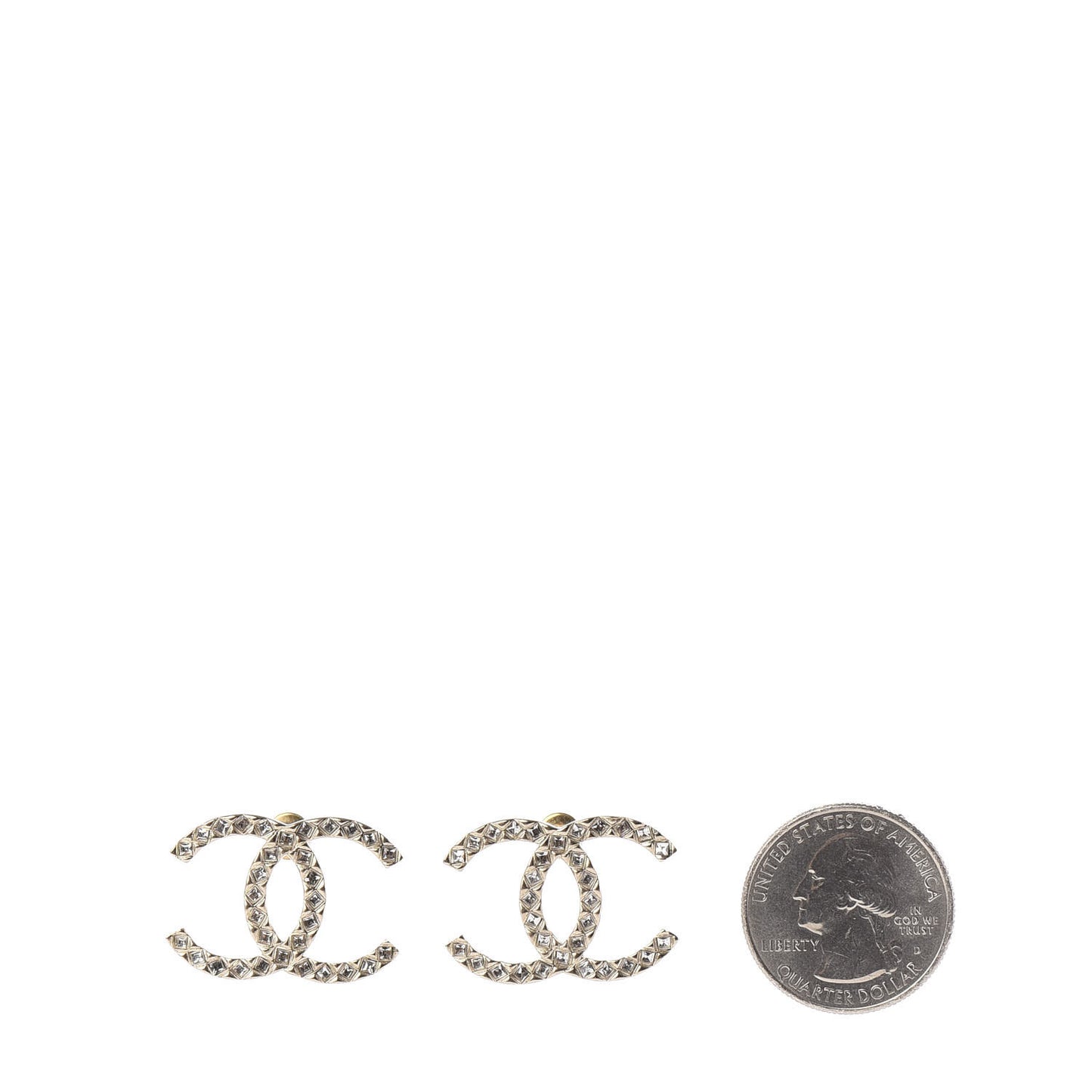 Baguette Crystal High Society CC Earrings Gold
