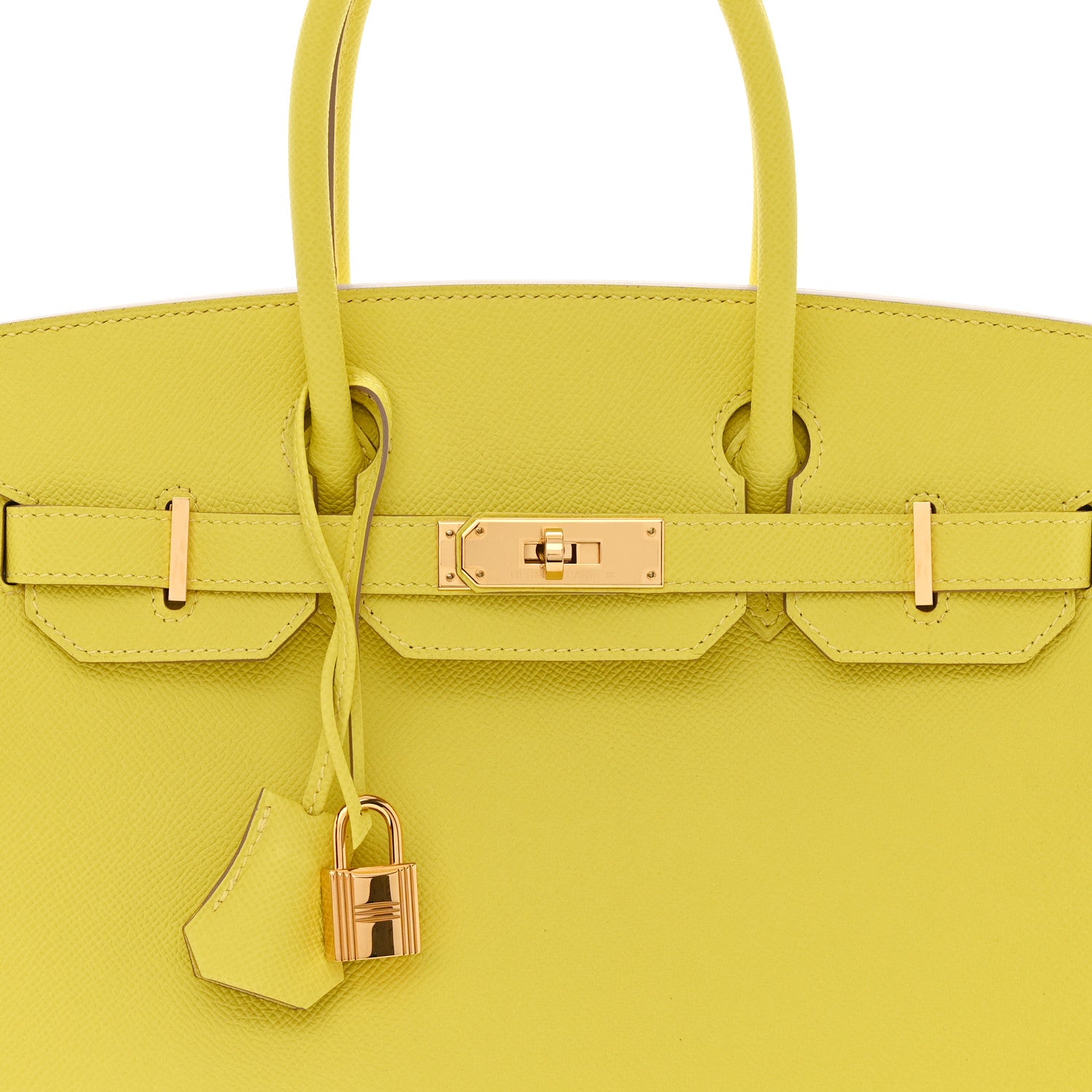 Hermes Epsom Birkin 30 Lime 10 of 14