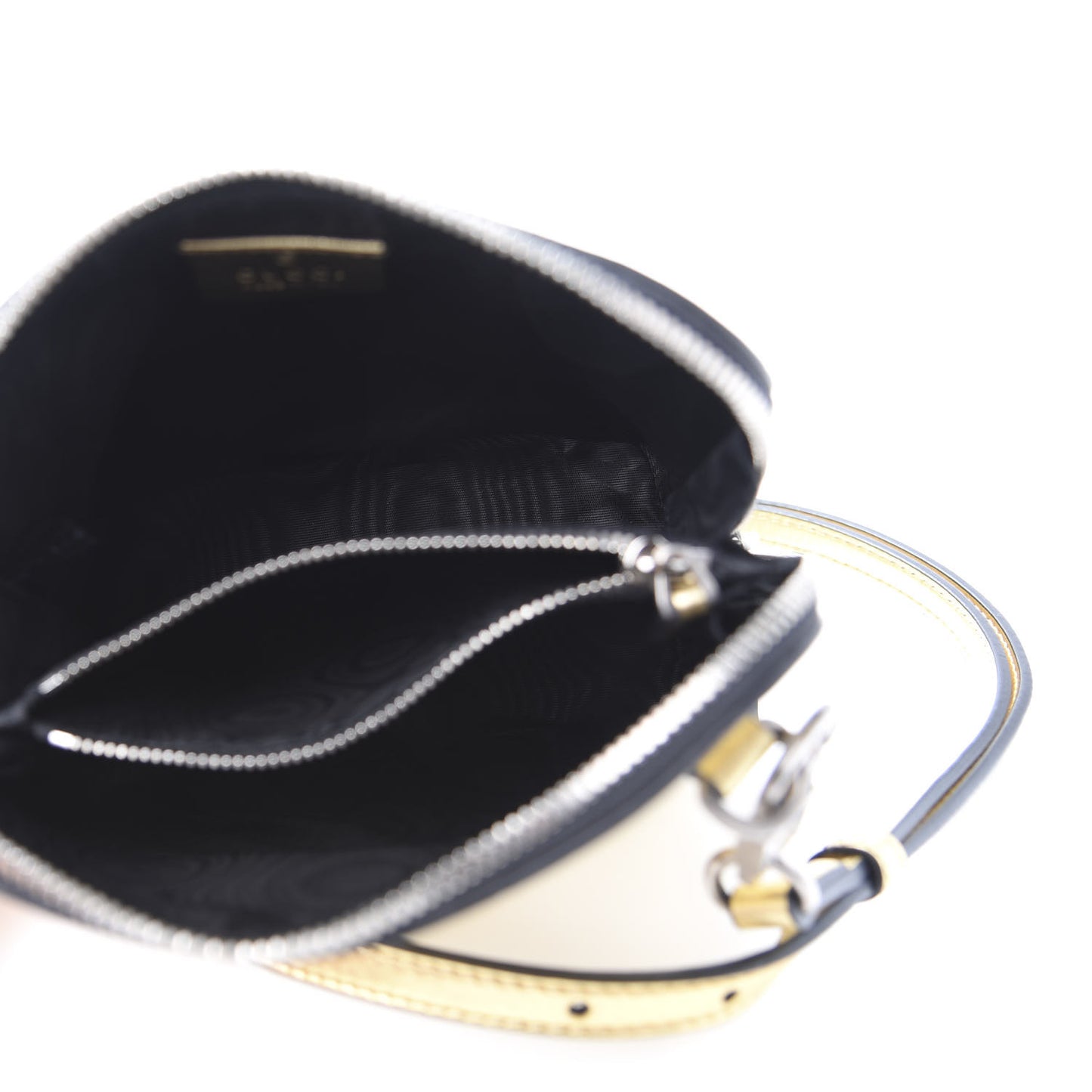 X SEGA Calfskin GUCCY Stars Mini Dome Shoulder Bag Gold
