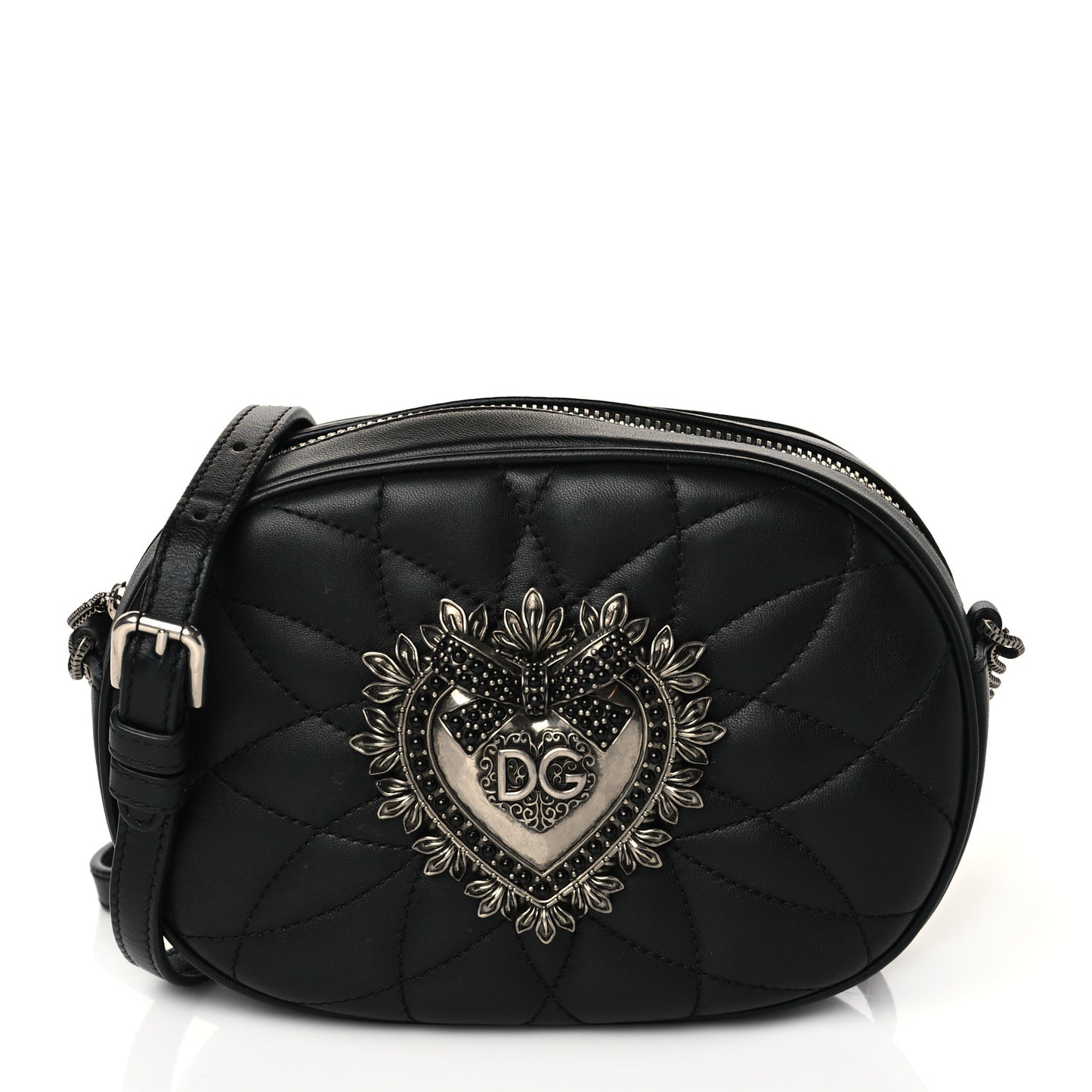 Smooth Calfskin Mini Devotion Camera Bag Black