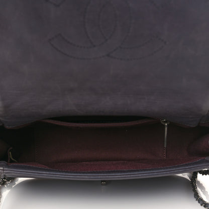 Chanel Calfskin Quilted Small CC Enchained Accordion Flap Grey 4 of 9