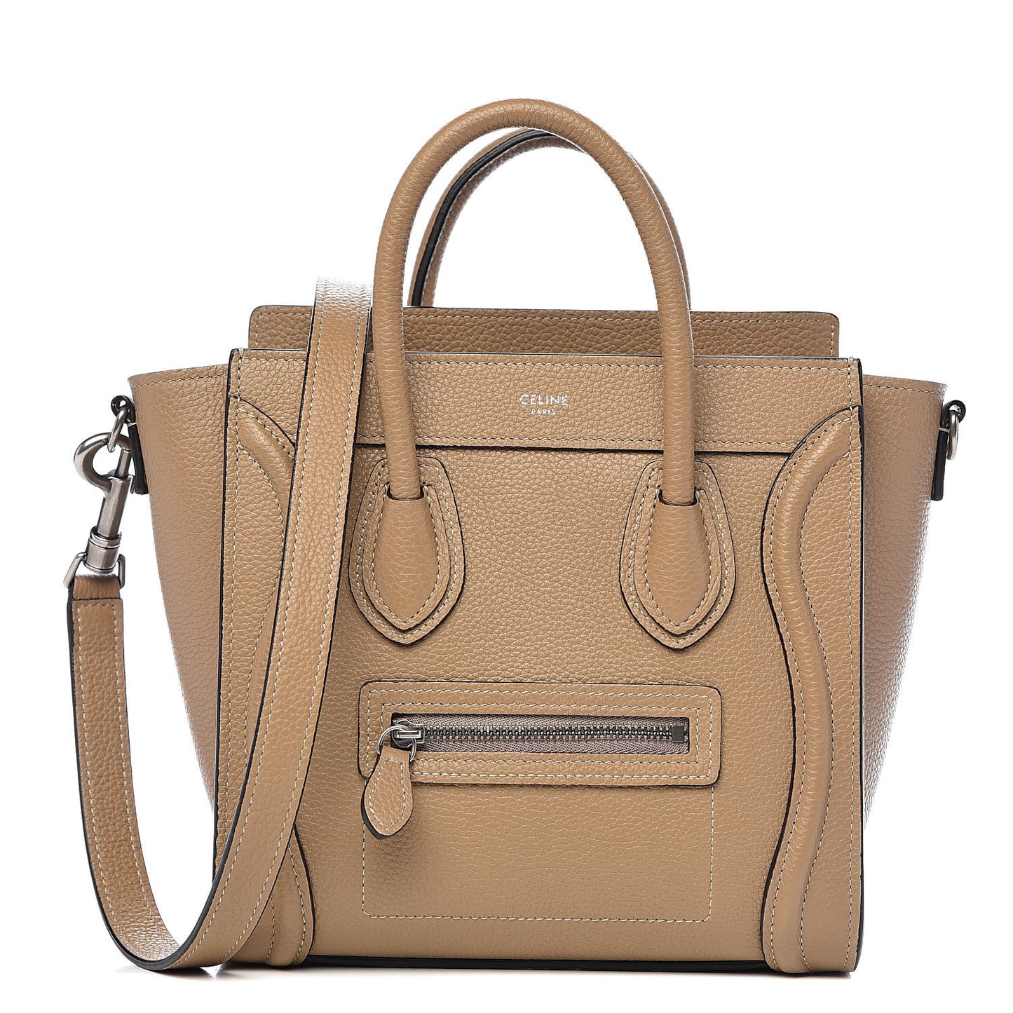 Drummed Calfskin Nano Luggage Dune