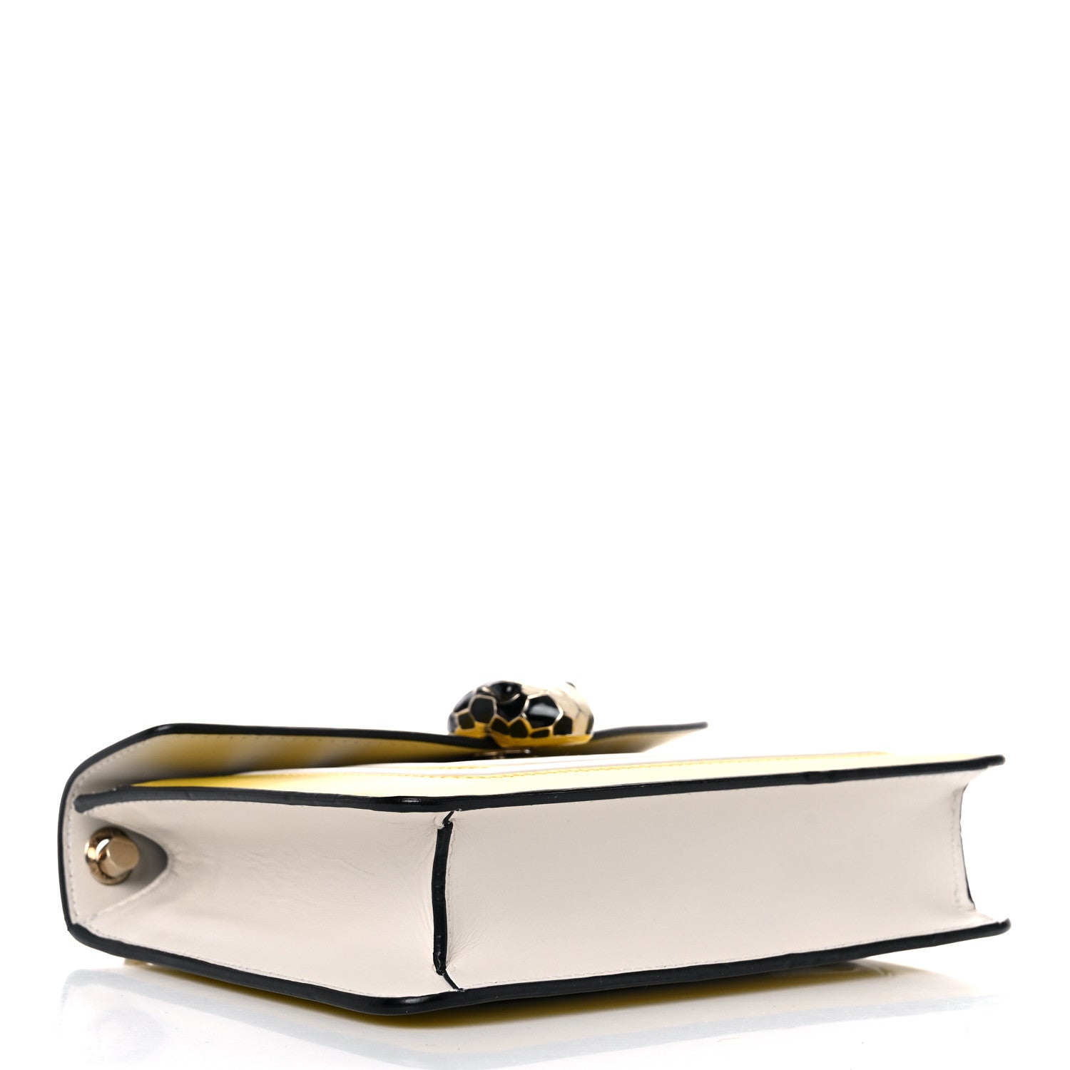 Bulgari Calfskin Serpenti Forever Crossbody Bag Yellow White 4 of 10