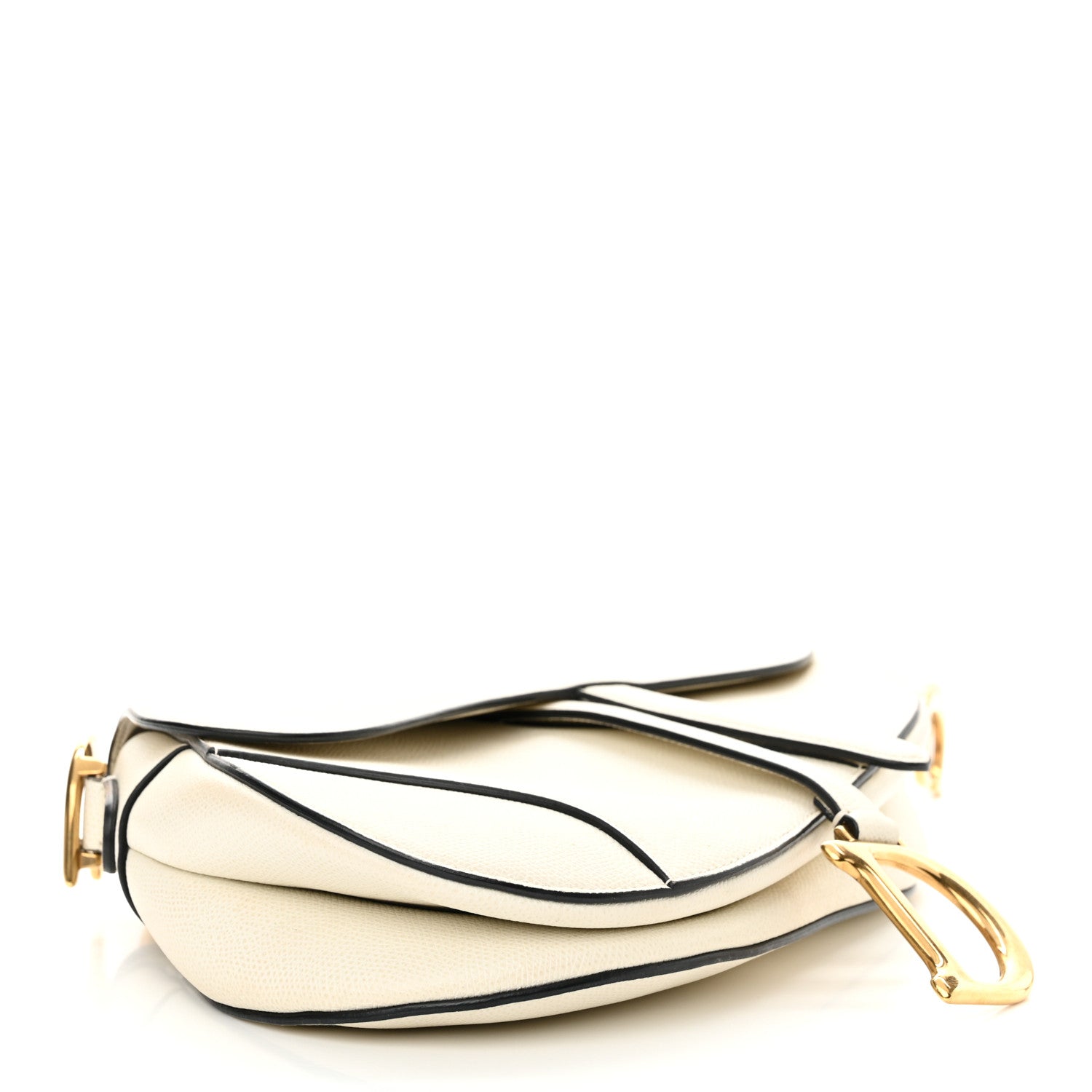 Christian Dior Grained Calfskin Saddle Bag White 4 of 16