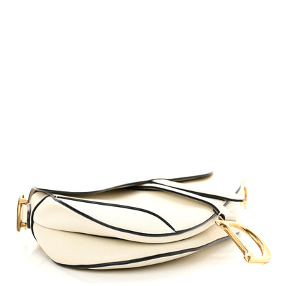 Christian Dior Grained Calfskin Saddle Bag White 4 of 16