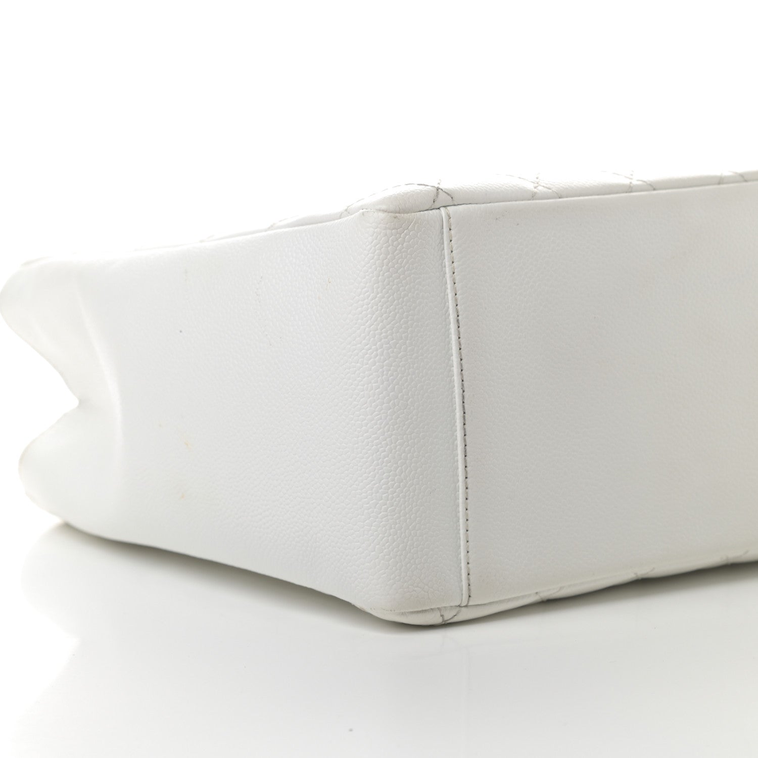 Chanel Caviar Quilted Grand Shopping Tote GST White 9 of 16