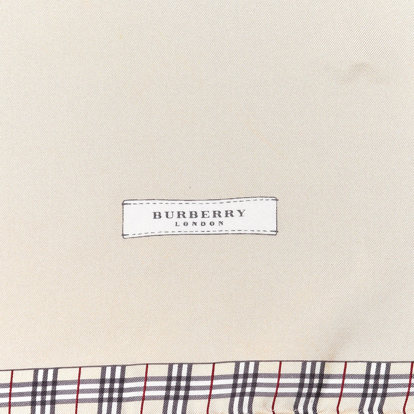 Silk House Check Square Scarf Beige