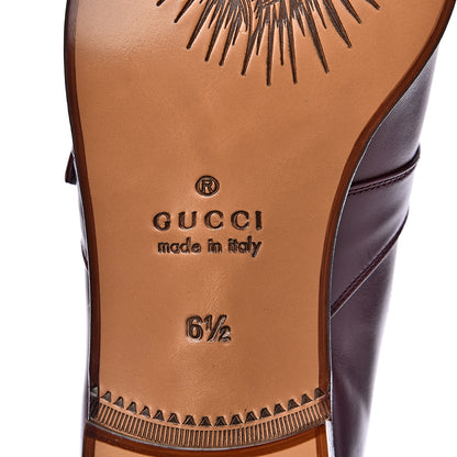 Gucci New Waxed Calfskin Mens G Medallion Toe Ankle Boots 6.5 Red Bordeaux 7 of 9