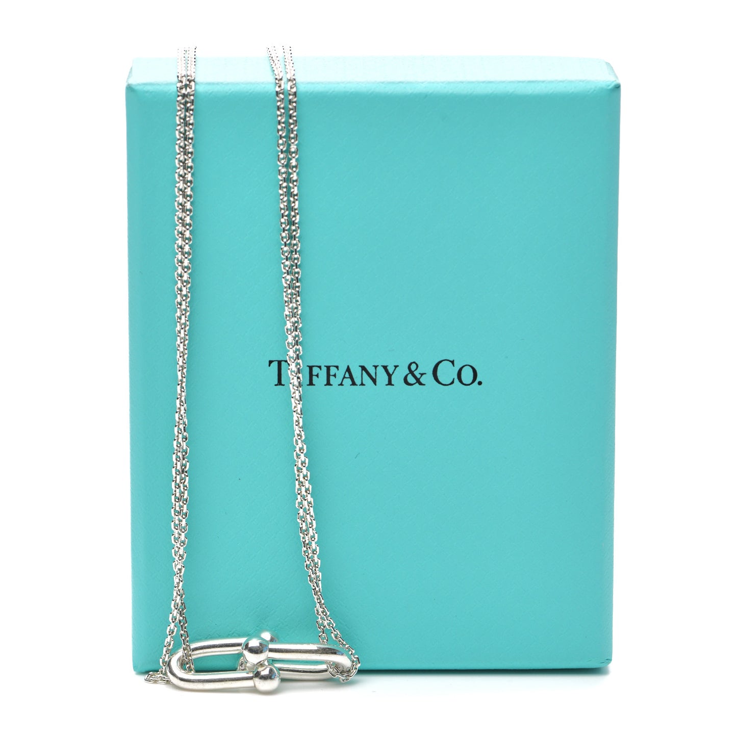 Sterling Silver Double HardWear Link Pendant Necklace