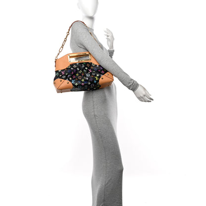 Louis Vuitton Monogram Multicolor Judy MM Black 2 of 9