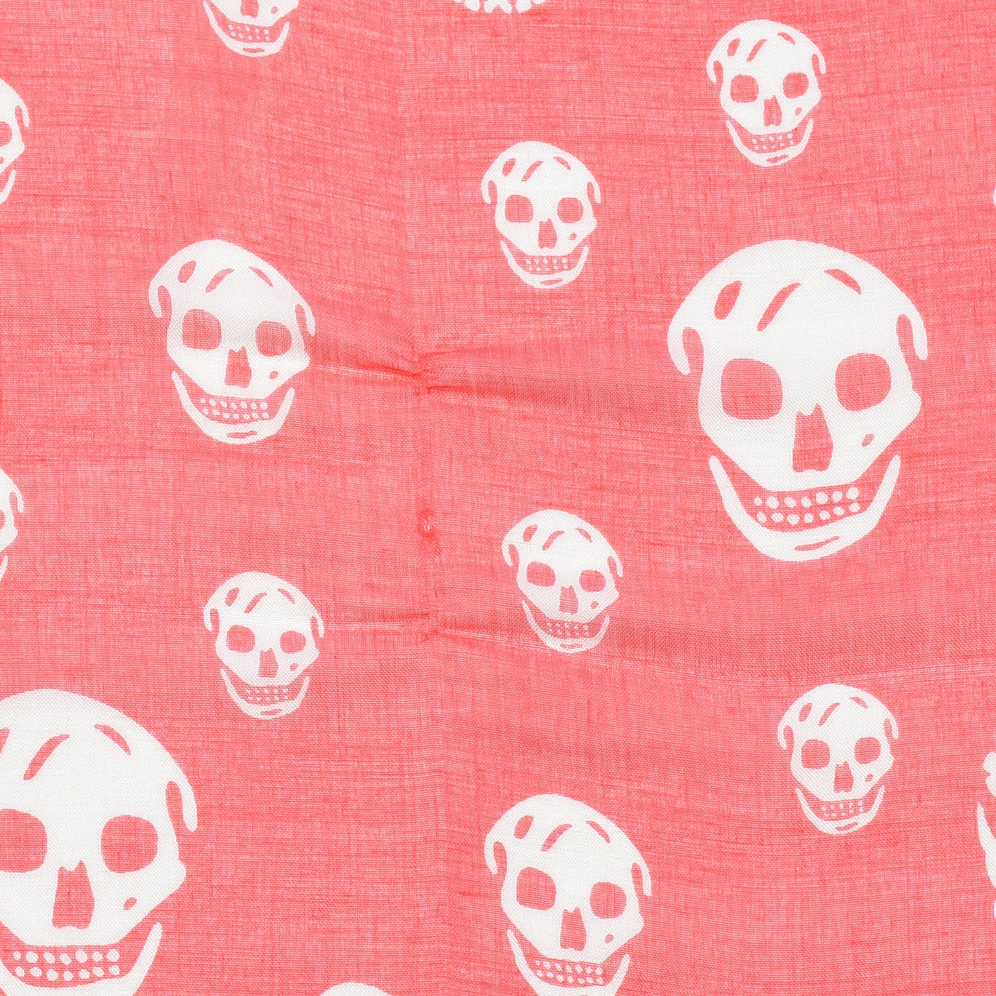 Modal Silk Butterfly Skull Scarf Coral