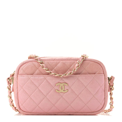 Chanel Iridescent Caviar Quilted Small Timeless Camera Case Pink 1 of 10