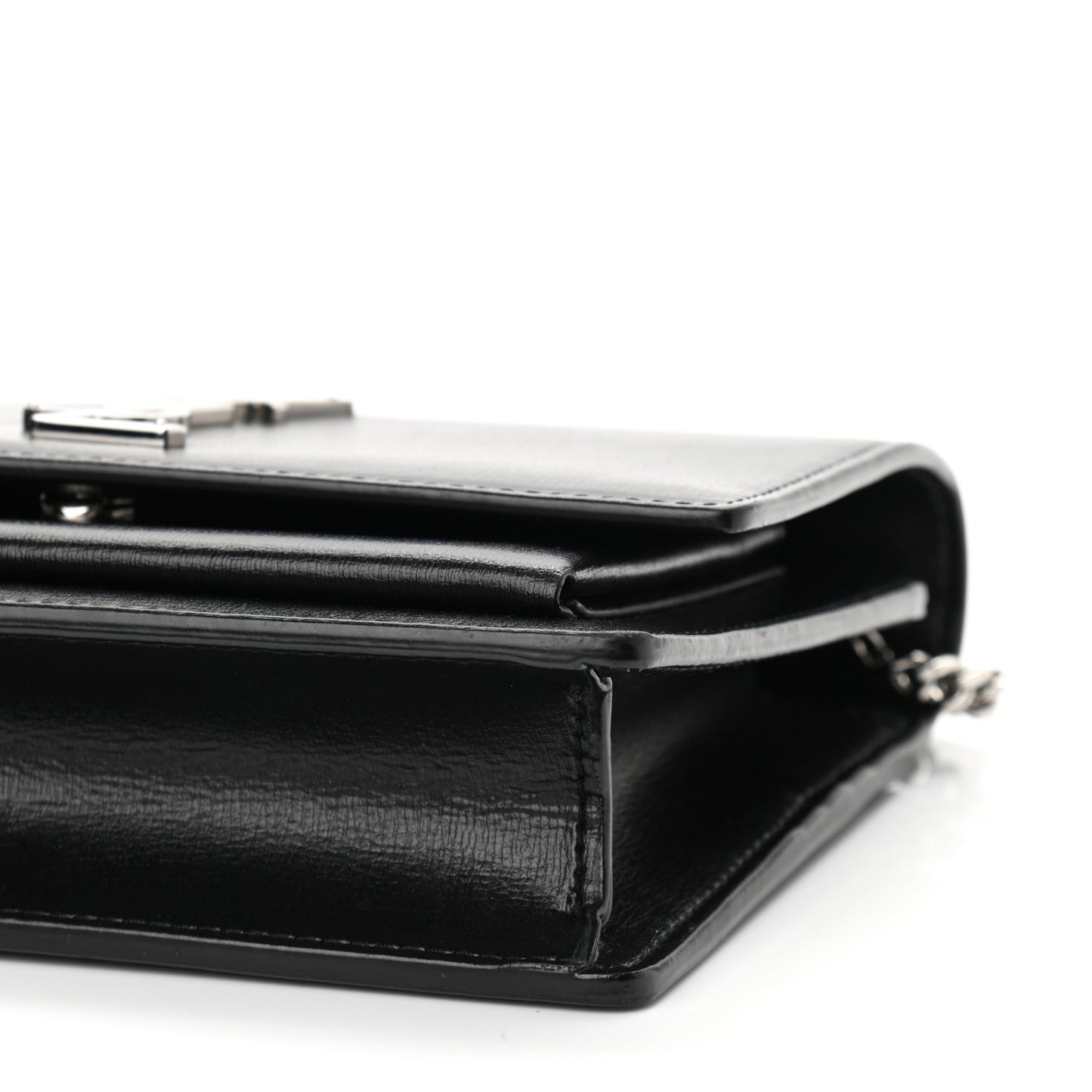 Calfskin Monogram Sunset Chain Wallet Black