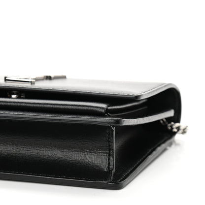 Saint Laurent Calfskin Monogram Sunset Chain Wallet Black 9 of 10