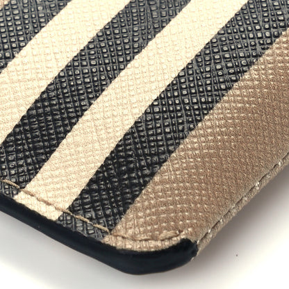 Burberry E-Canvas Calfskin Icon Stripe Zip Coin Case Archive Beige 8 of 8