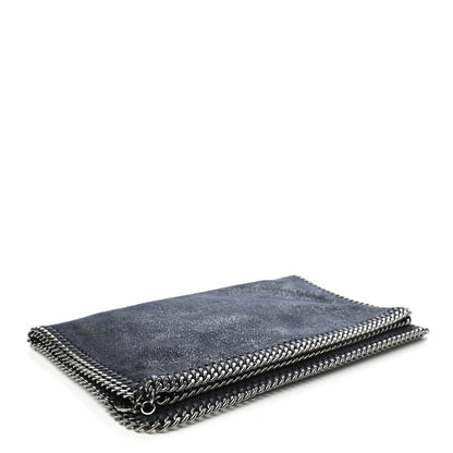 Stella McCartney Shaggy Deer Falabella Fold Over Clutch Navy Blue 4 of 8