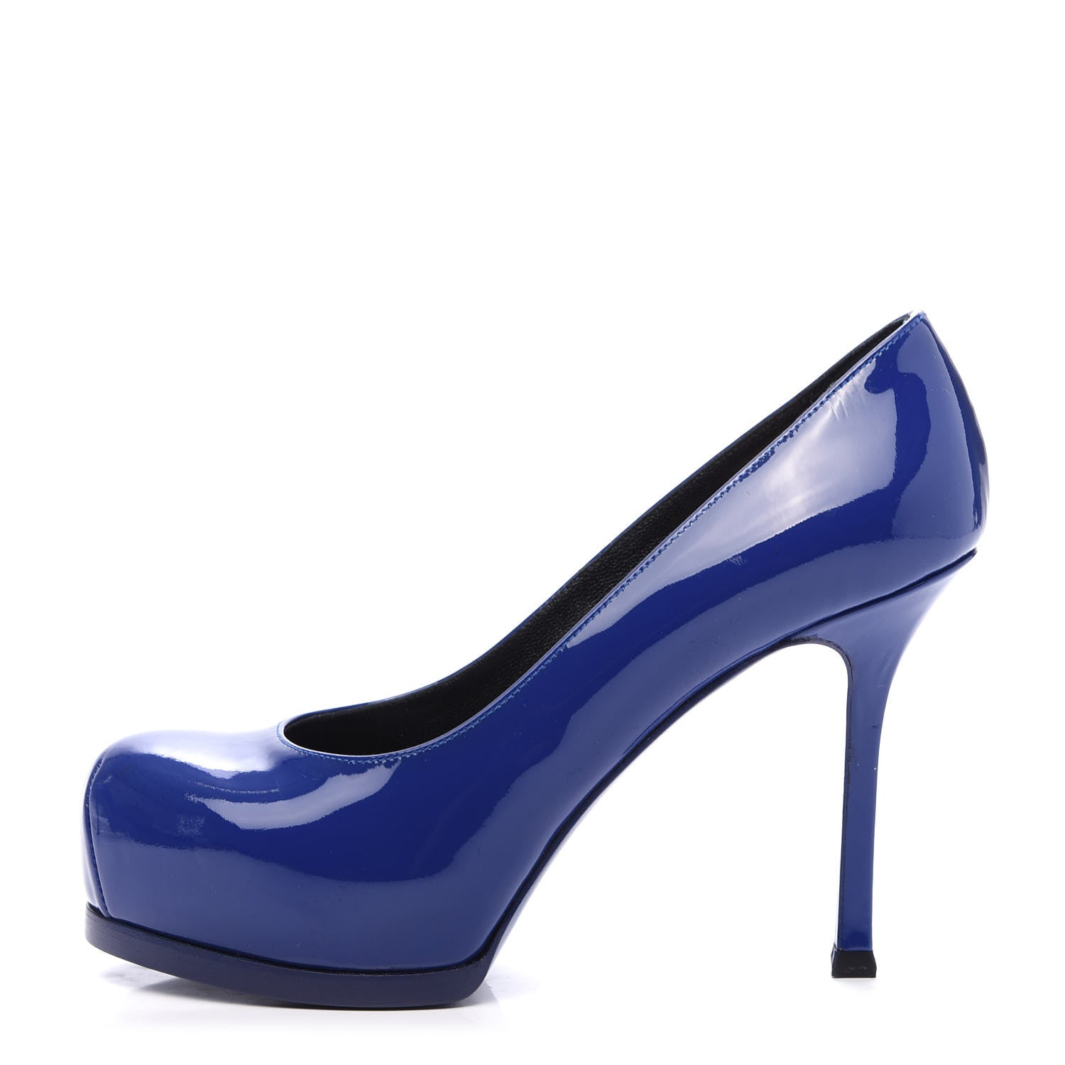 Saint Laurent Patent Tribtoo 80 Pumps 35.5 Blue 1 of 9
