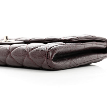 Chanel Caviar Quilted Clutch With Chain Flap Burgundy 10 of 13