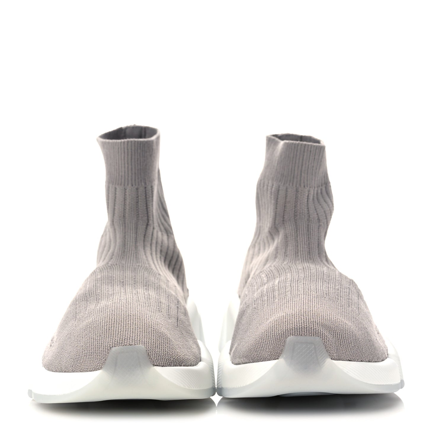 Ribbed Knit Womens Speed 2.0 Transparent Sole Sneakers 40 Baltic Grey White