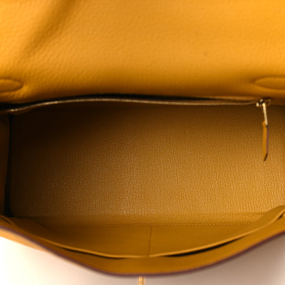 Hermes Togo Kelly Retourne 28 Jaune Ambre 5 of 9