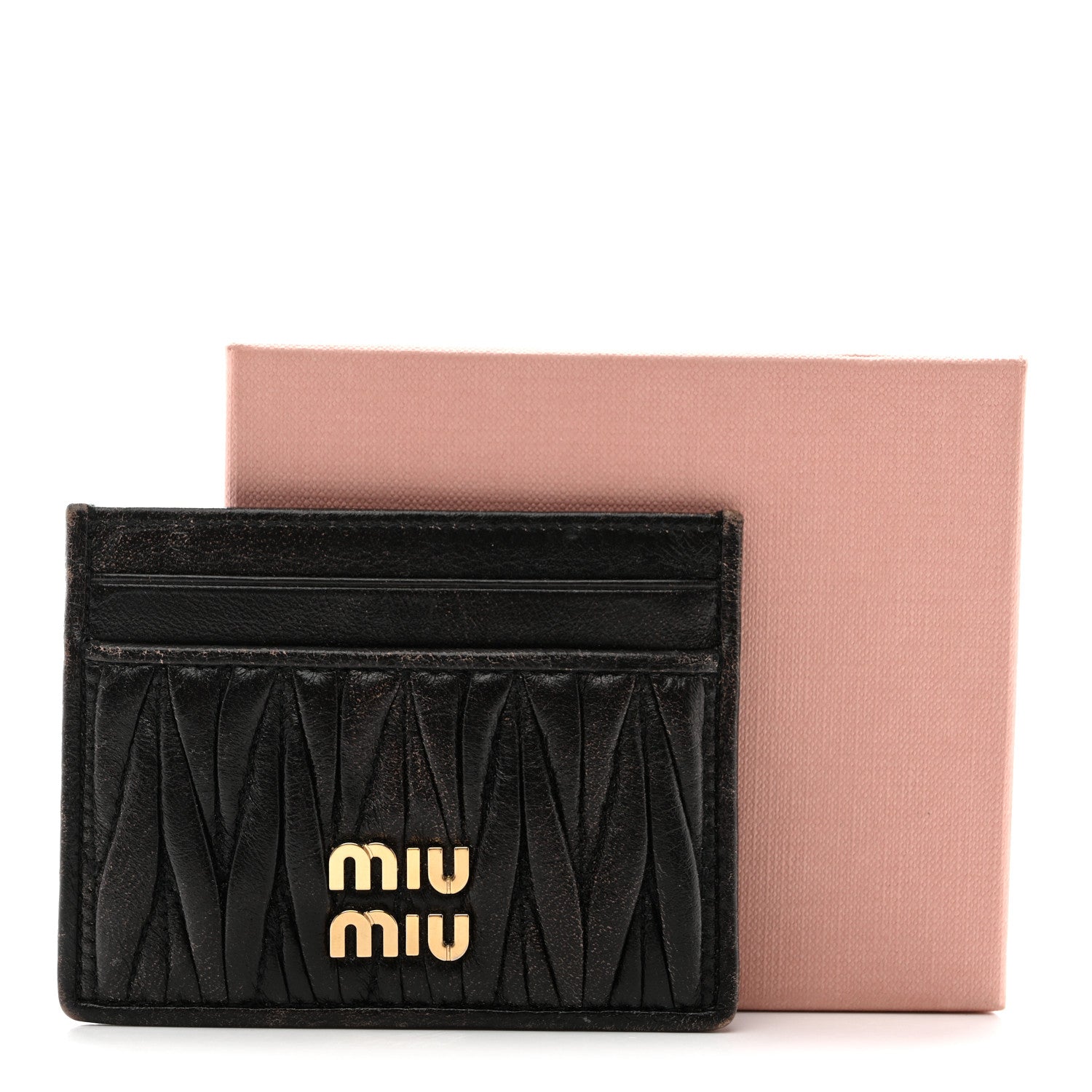 Miu Miu Nappa Matelasse Card Holder Caffe 7 of 7
