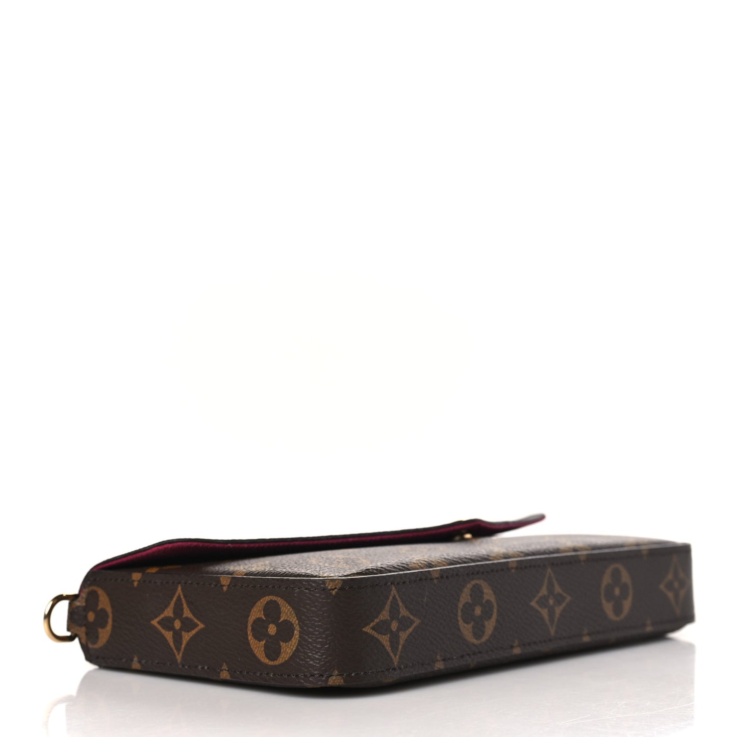 Monogram Pochette Felicie Chain Wallet Fuchsia