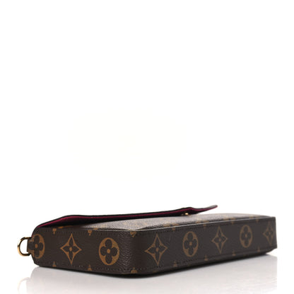 Louis Vuitton Monogram Pochette Felicie Chain Wallet Fuchsia 4 of 8