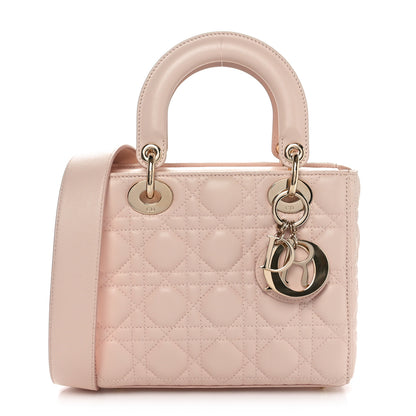 Christian Dior Lambskin Cannage Small Lucky Badges My Lady Dior Light Pink 1 of 11