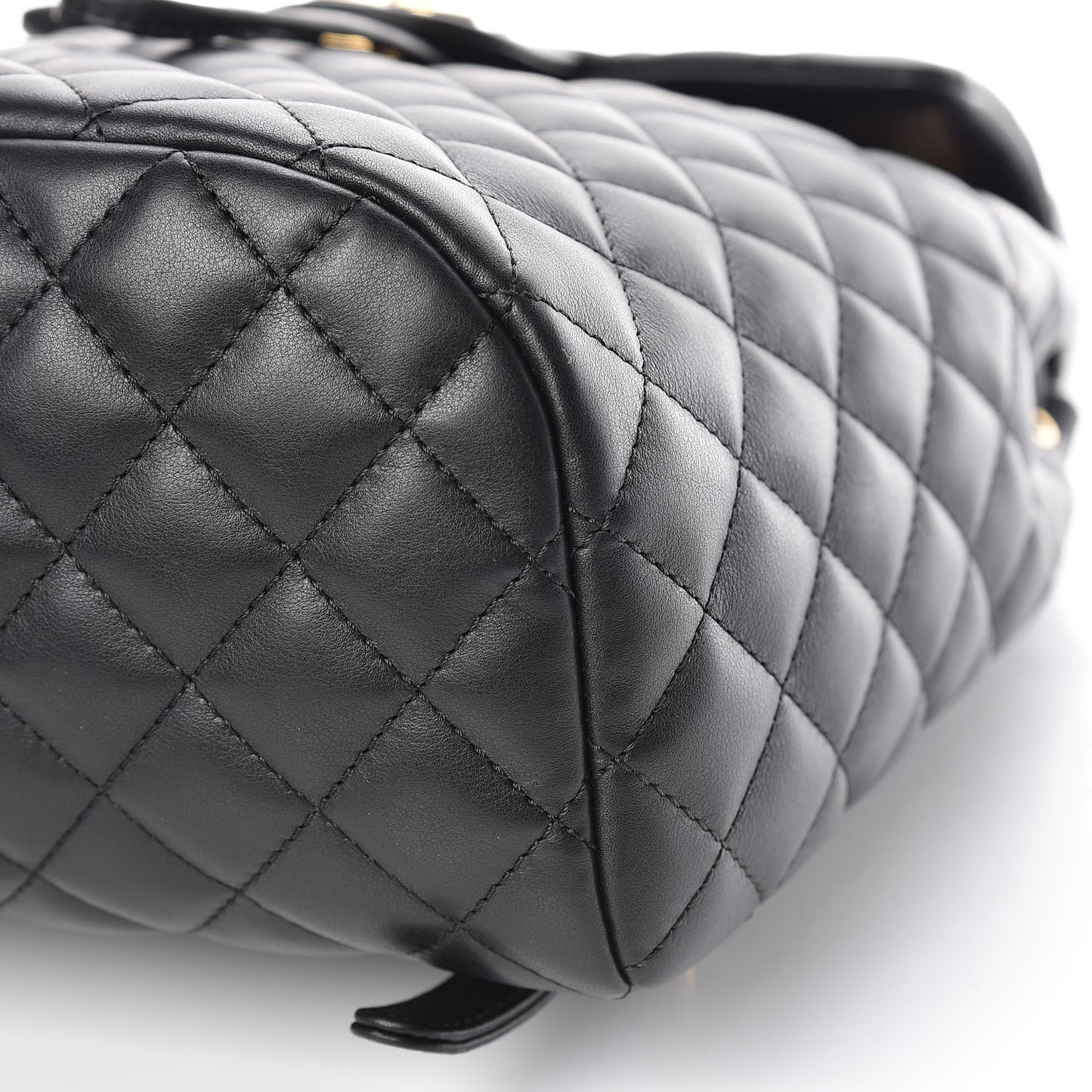 Lambskin Quilted Small Urban Spirit Backpack Black