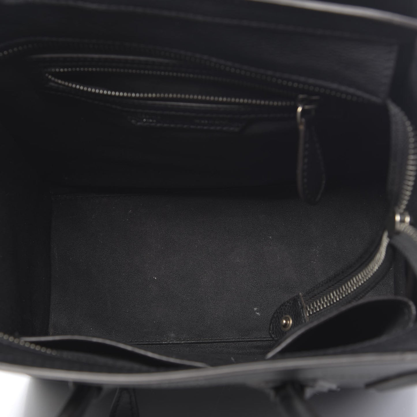 Drummed Calfskin Micro Luggage Black