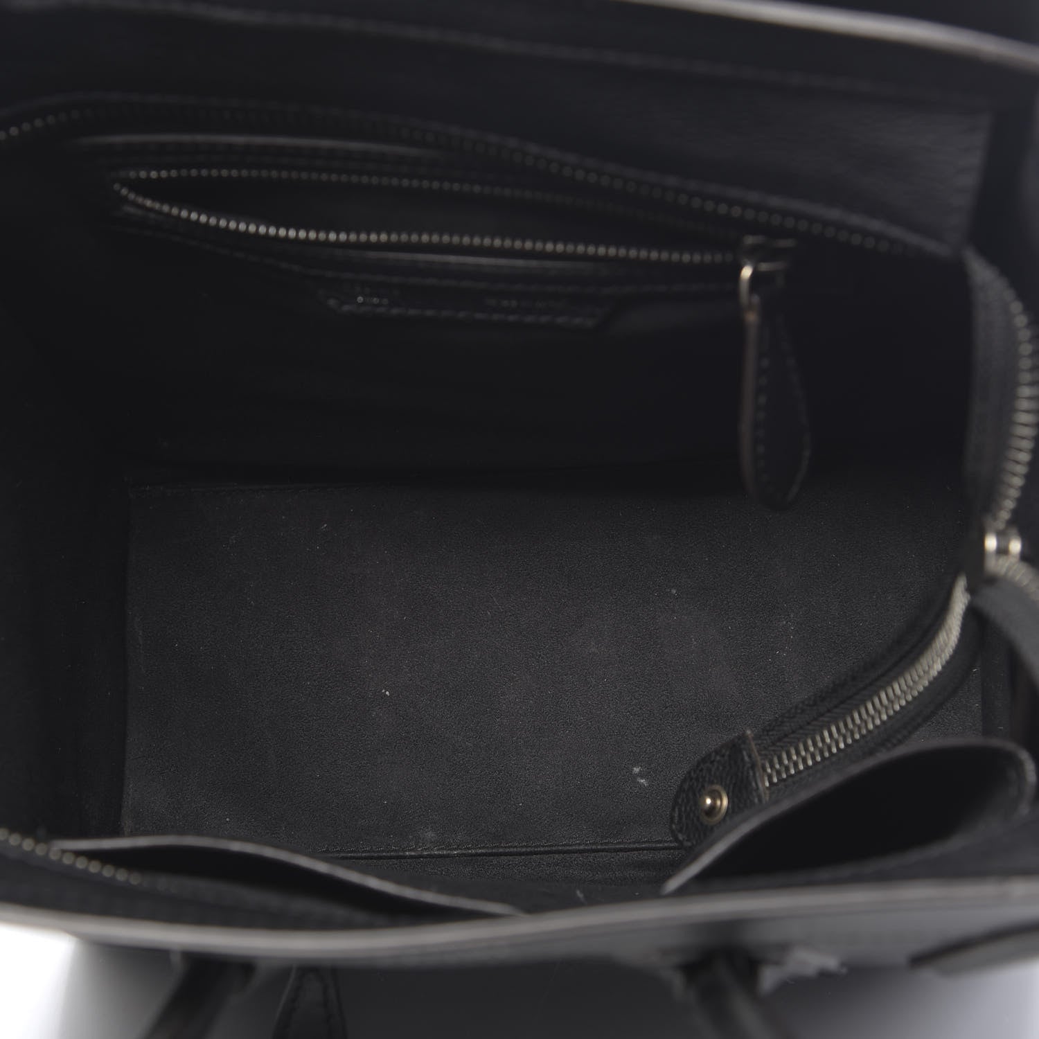 Celine Drummed Calfskin Micro Luggage Black 5 of 14
