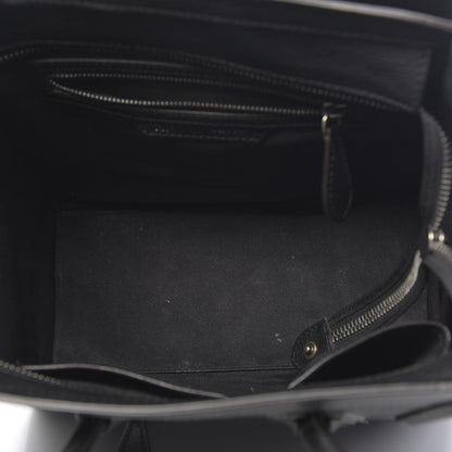 Celine Drummed Calfskin Micro Luggage Black 5 of 14