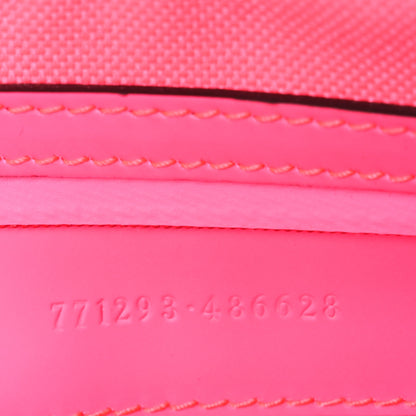 Gucci Rubber Effect Monogram GG Crossbody Bag Fluorescent Fuchsia 7 of 11