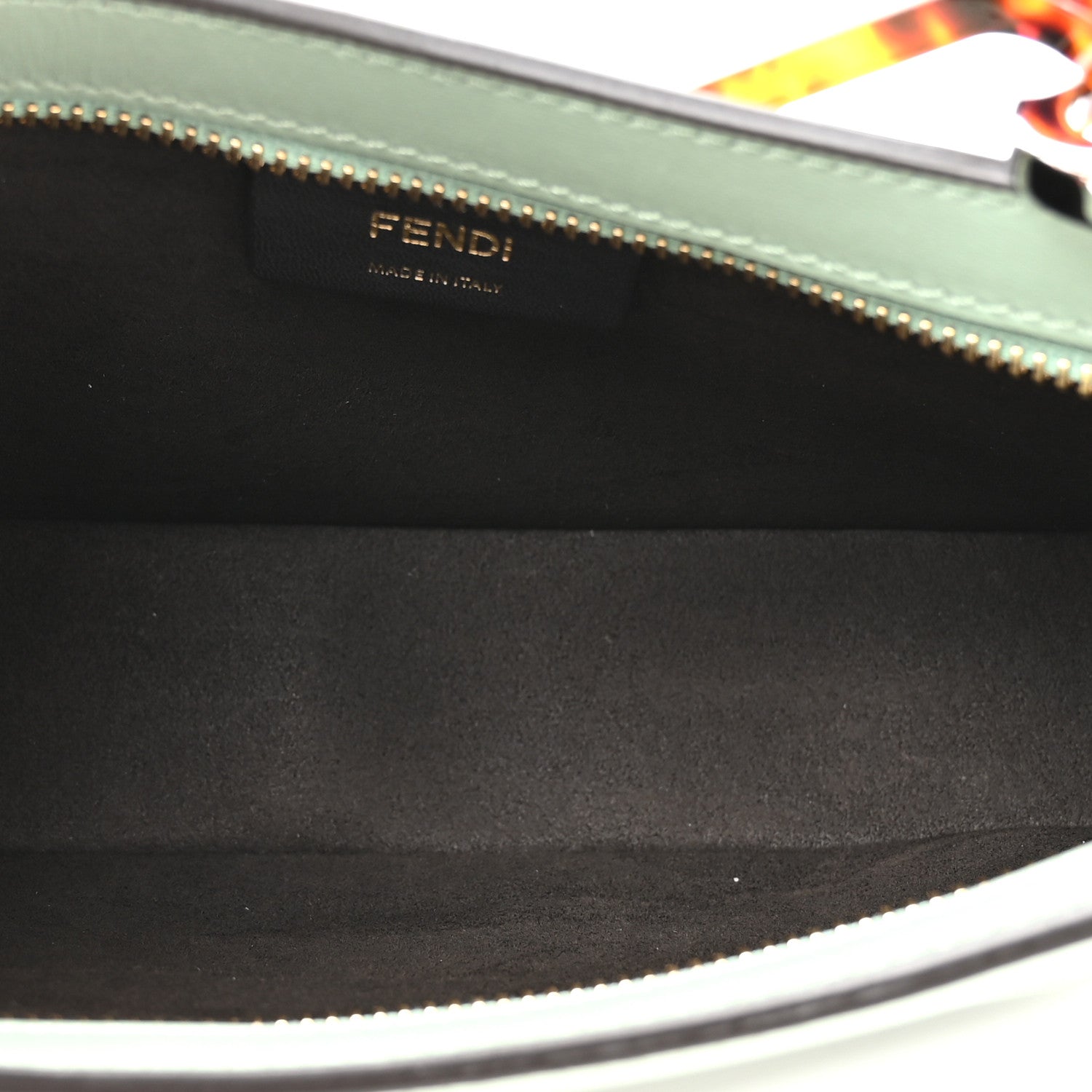 Fendi Vitello Palmellato Fendi O'Lock Swing Menta 1823343
