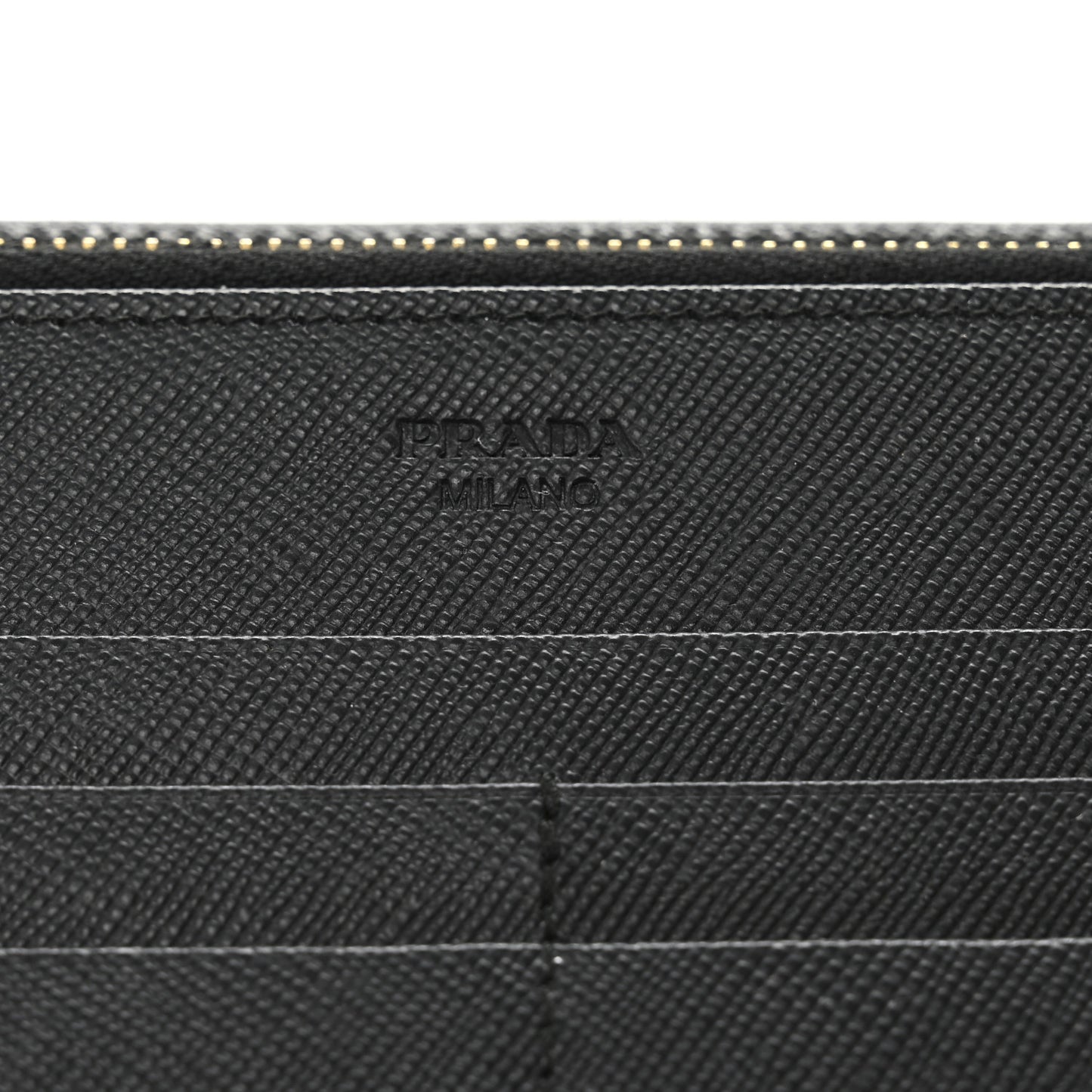 Saffiano Metal Double Snap Travel Wallet Black