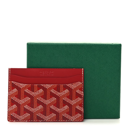 Goyard Goyardine Saint Sulpice Card Holder Red 7 of 7