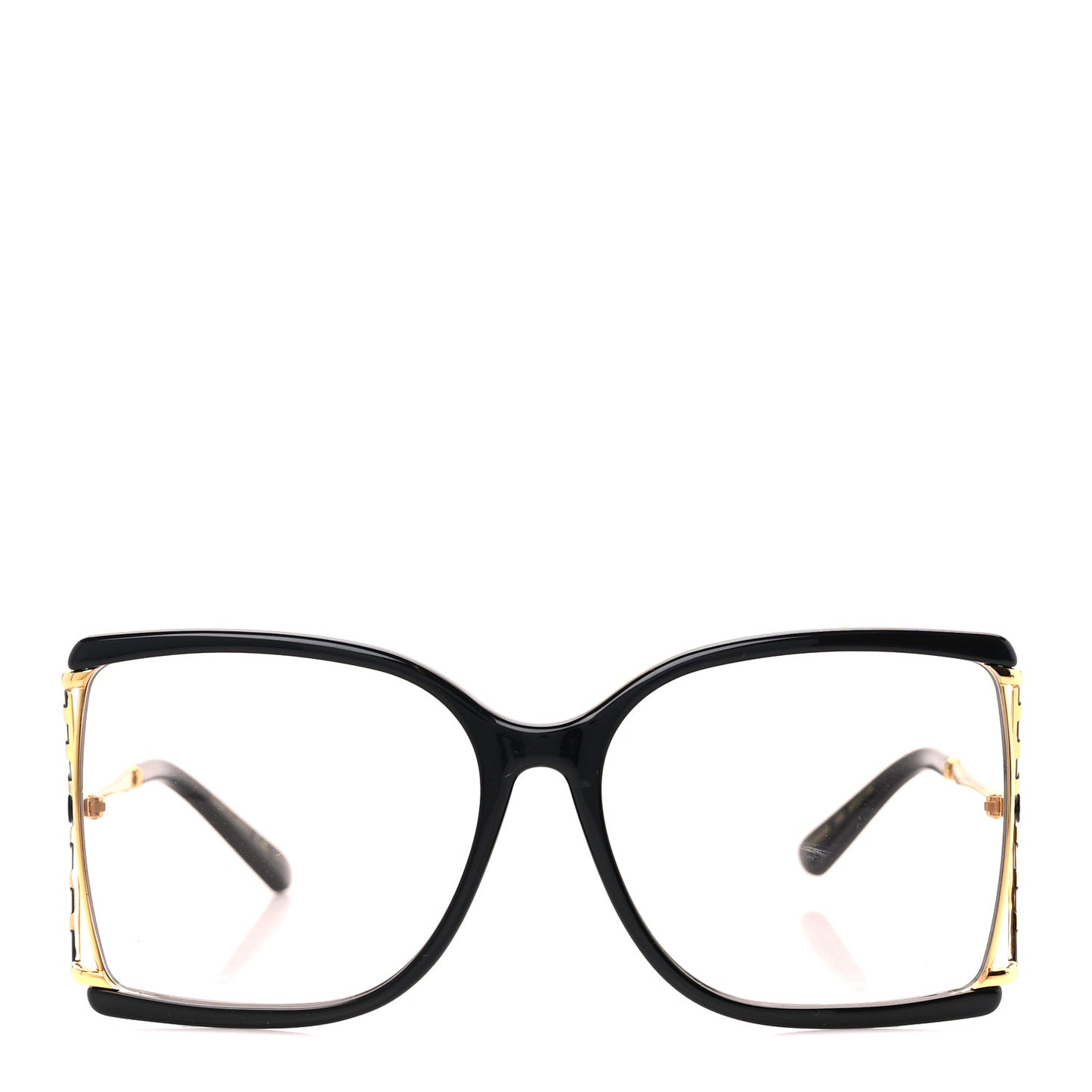 Acetate Metal Square Glasses GG0592SK Black