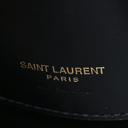Saint Laurent Smooth Shiny Calfskin Monogram Le 37 Bucket Bag Black 7 of 9